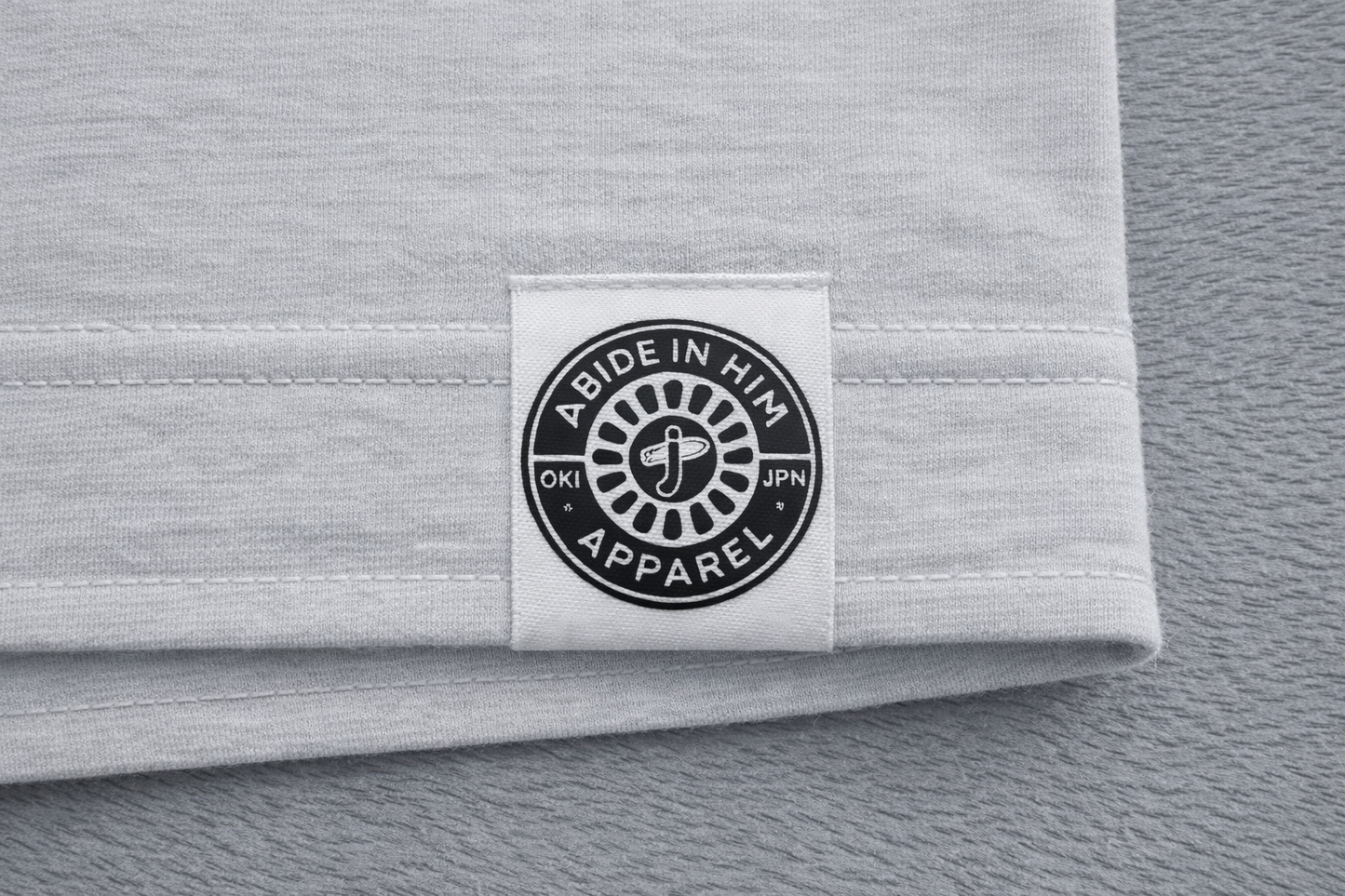 Light Gray Blue Logo Tee