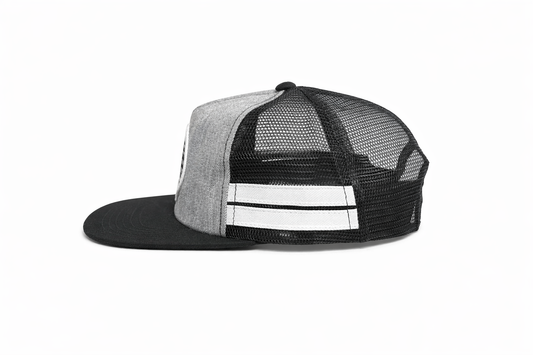 Oki Stripe Trucker – Black/White