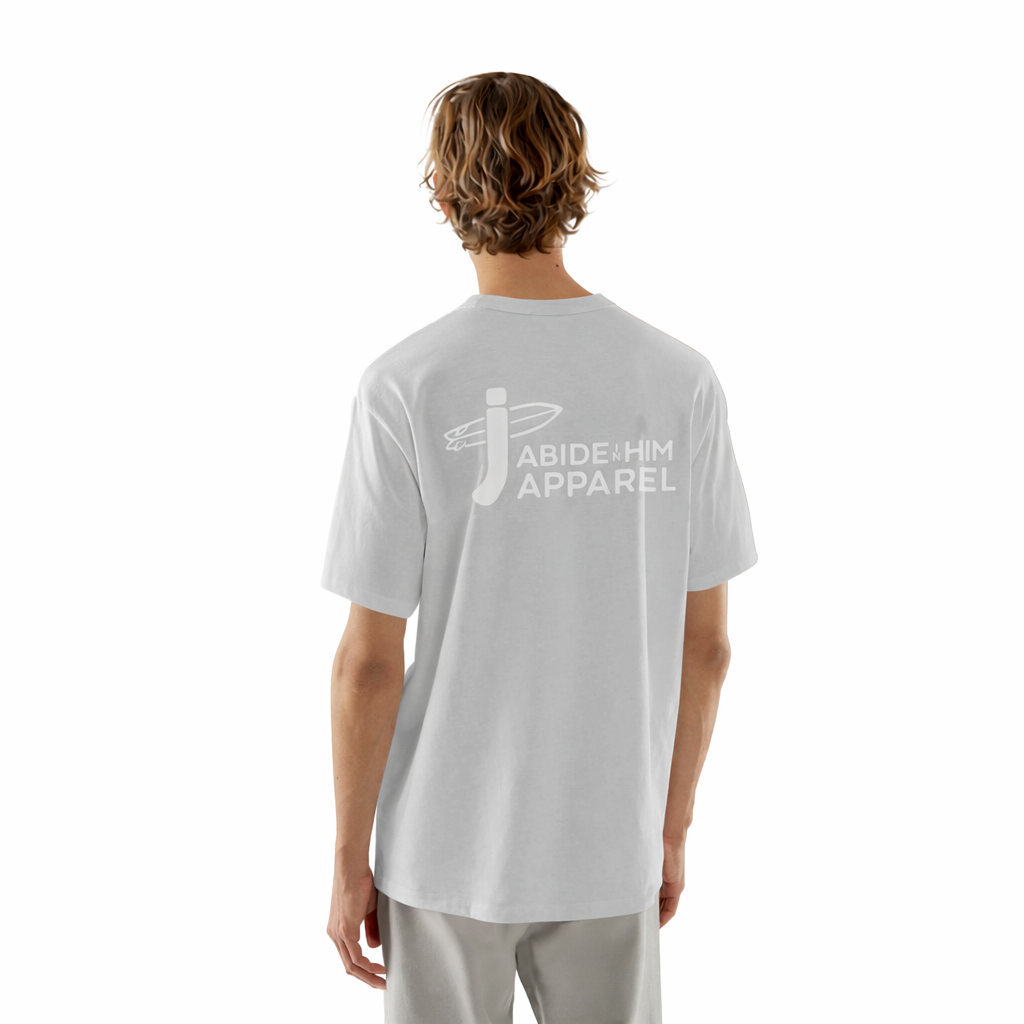 Light Gray Blue Logo Tee